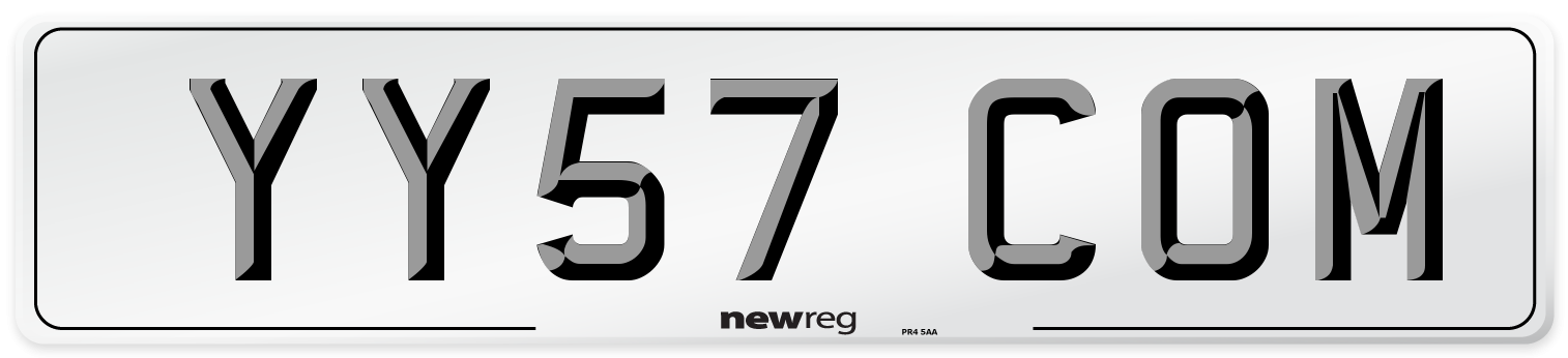 YY57 COM Number Plate from New Reg